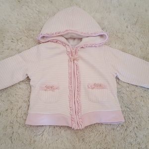 Camilla Pink Striped Hoodie with Velvet Bows